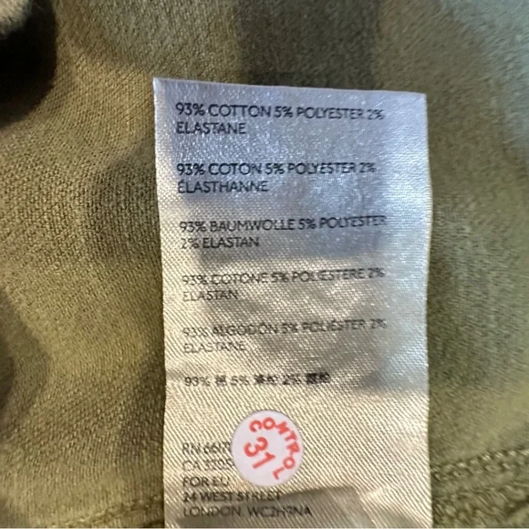 We the Free Mini Skirt Virgo Zip-Front Cadet Green Denim Women’s Size 29 - Picture 6 of 8